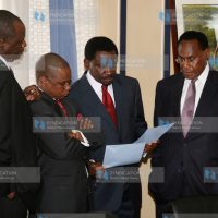 A press conference at Harambee house in Nairobi