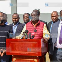 Orange Democratic Movement led by Party leader Raila Odinga (Center)