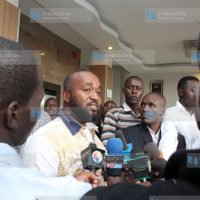 Mombasa Governor Hassan Joho addressing the media