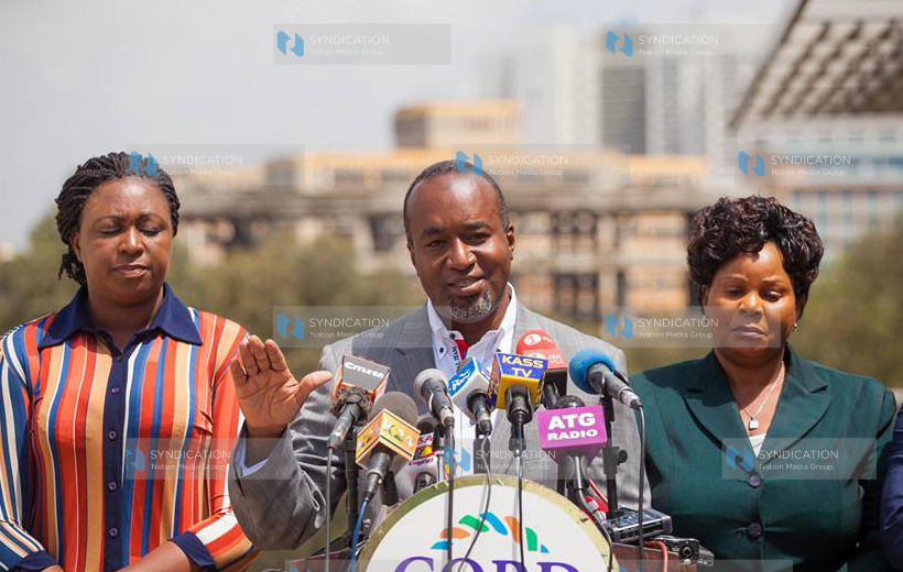 ODM Deputy party leader Ali Hassan Joho (center)