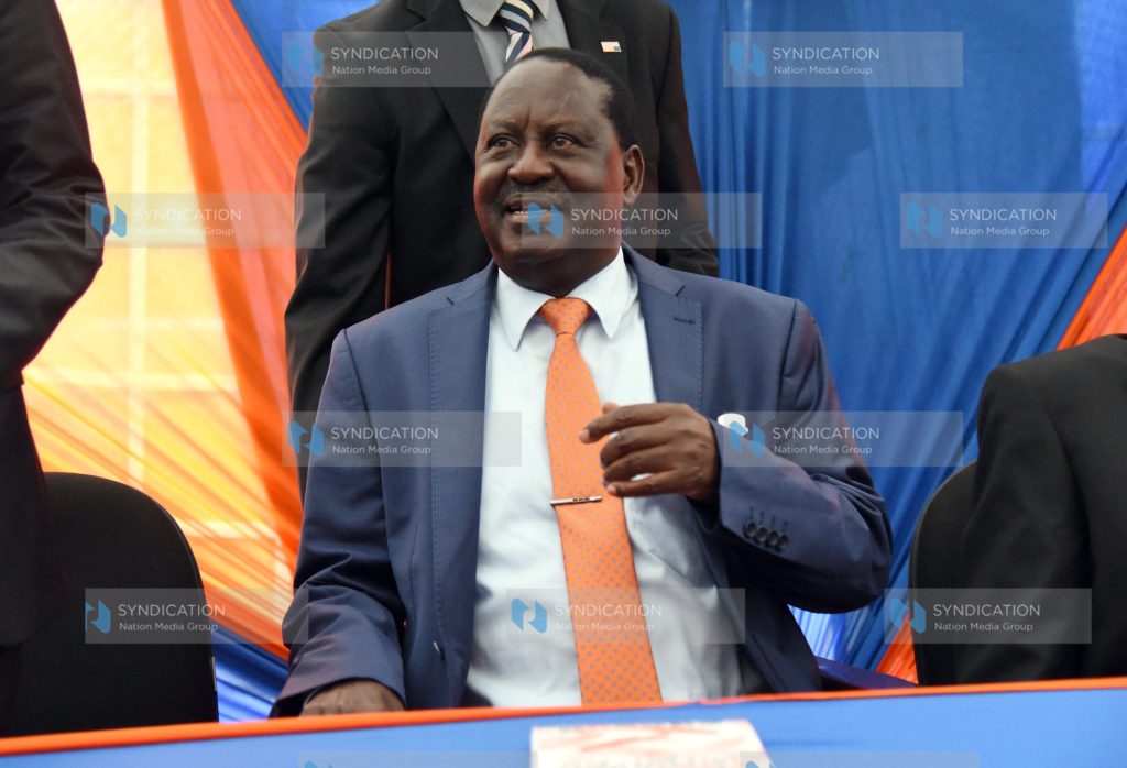ODM Party Leader Raila Odinga at Orange House in Nairobi