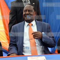 ODM Party Leader Raila Odinga at Orange House in Nairobi