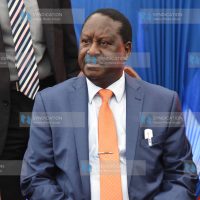 ODM Party Leader Raila Odinga at Orange House in Nairobi
