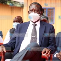 Party leader Raila Odinga at the Party’s headquarters in Nairobi