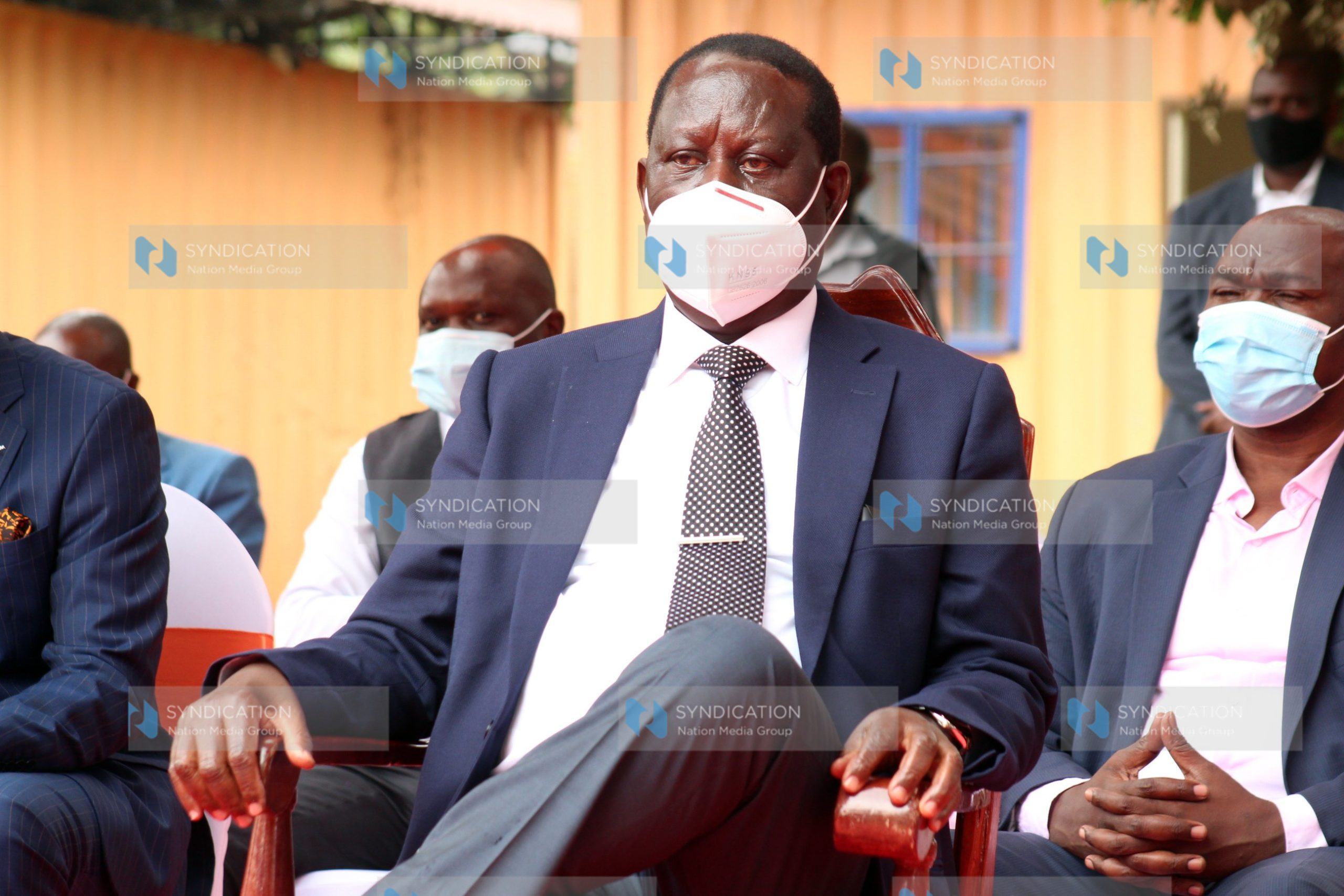 Party leader Raila Odinga at the Party’s headquarters in Nairobi