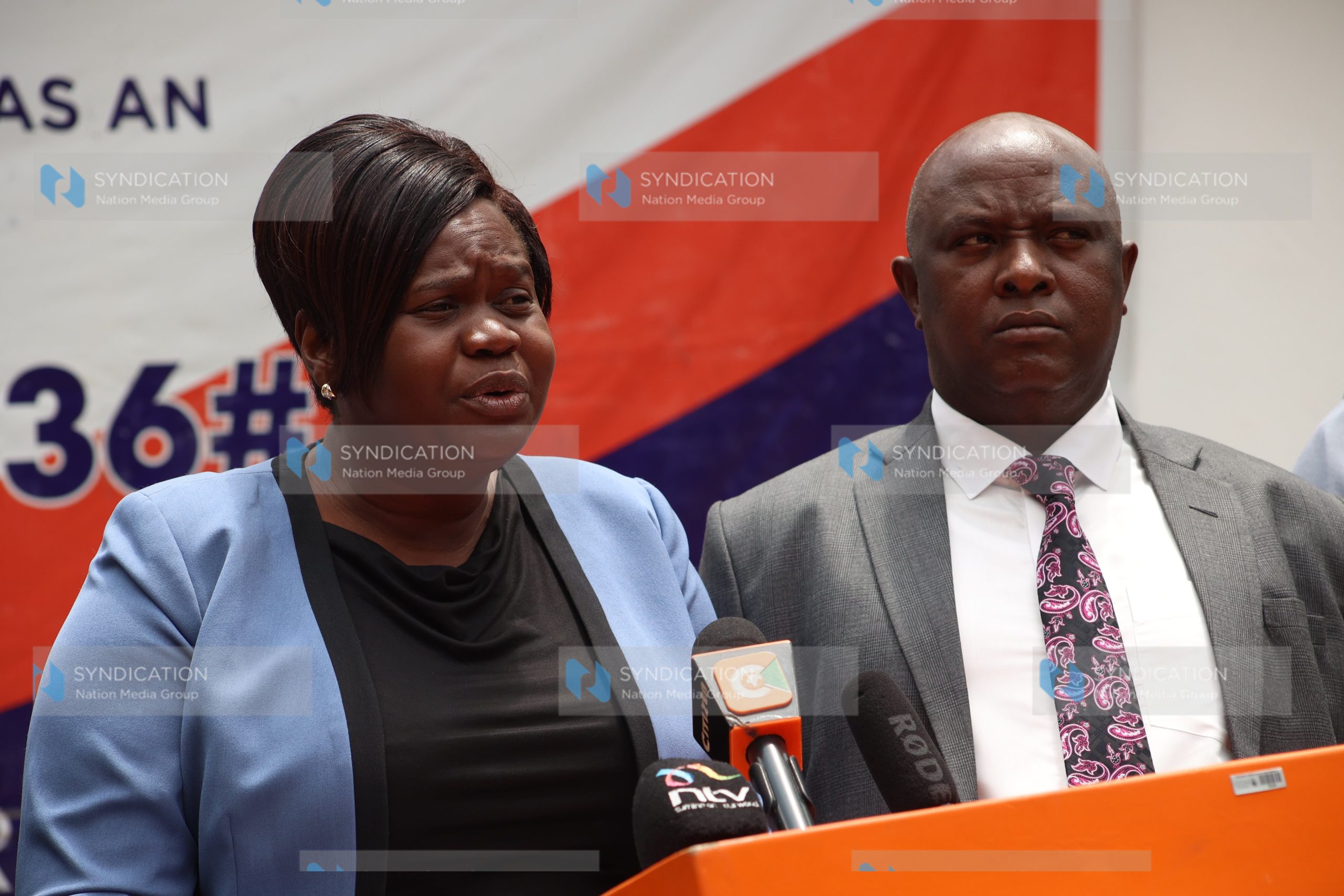 ODM Party National Chairperson Gladys Wanga and her Deputy Party Leader Godfrey Osotsi
