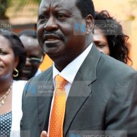 ODM leader Raila Odinga speaks during a press conference