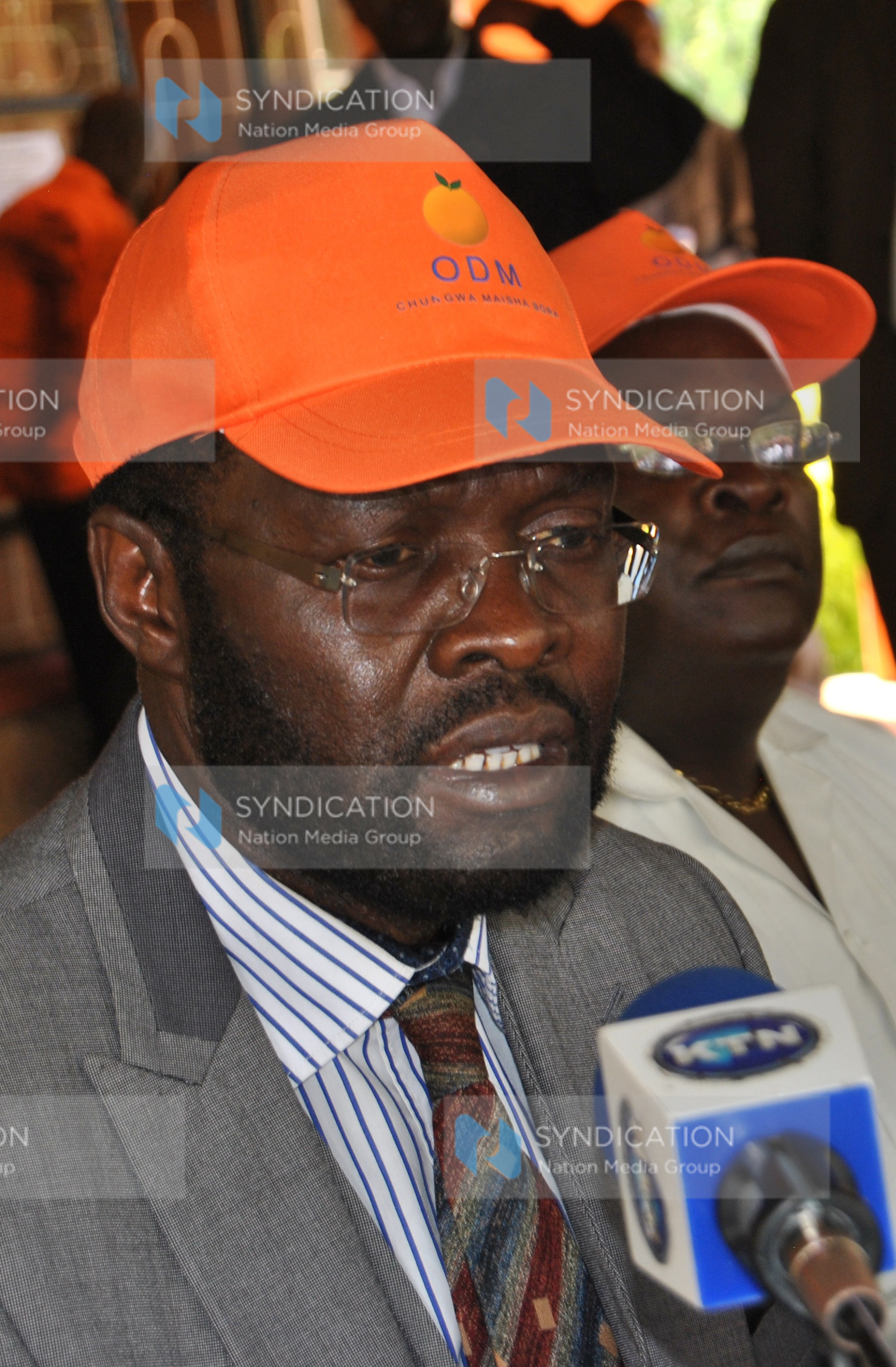 Prof. Anyang’ Nyong’o addresses the press at the party’s Orange House headquarters