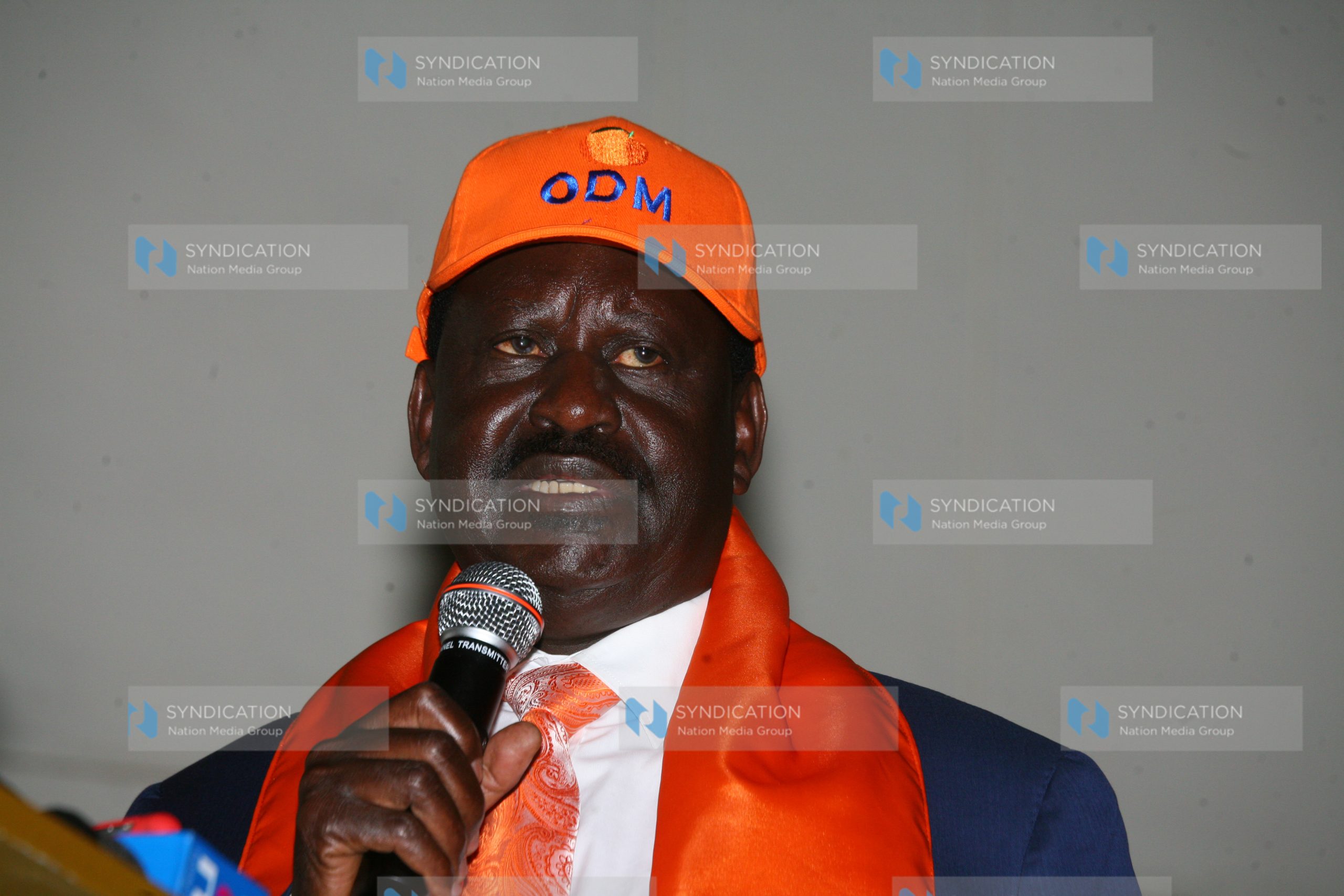 ODM leader Raila Odinga addresses party delegates