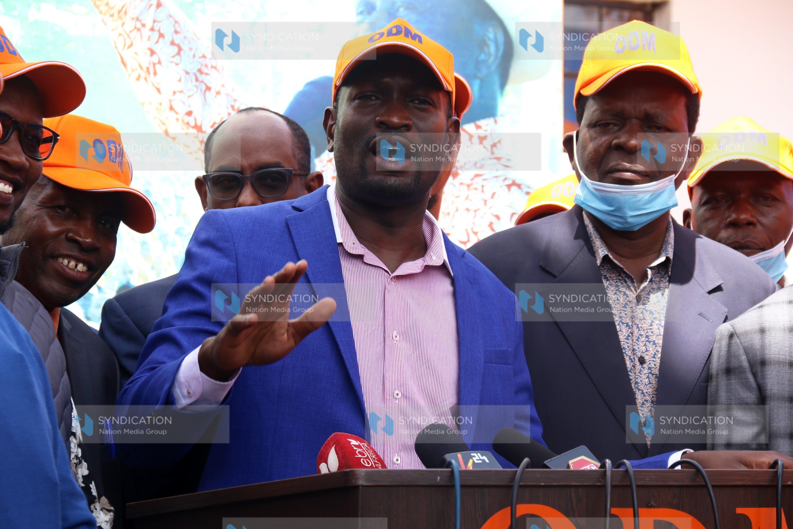 ODM Secretary General Edwin Sifuna (Centre)