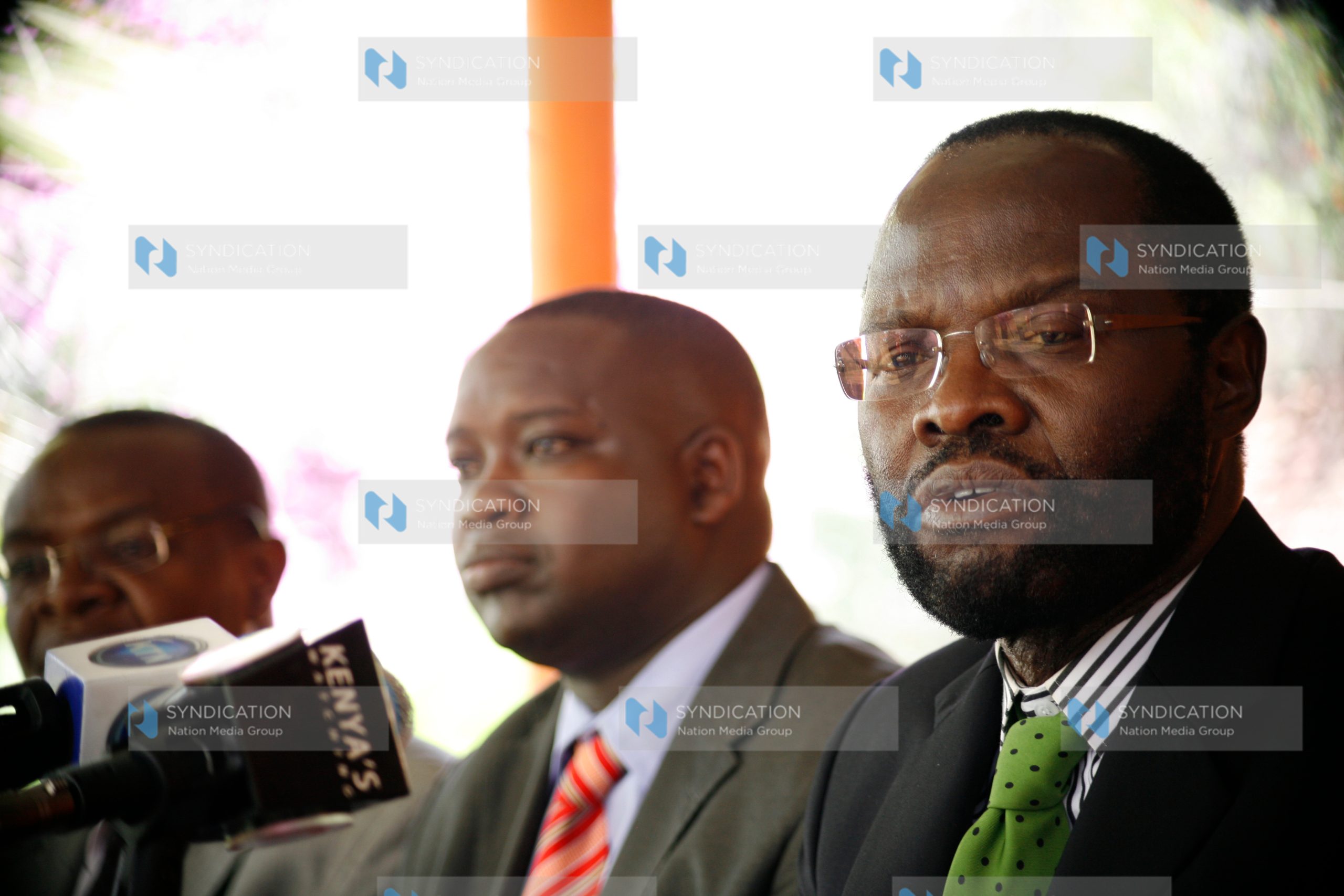 ODM secretary general Anyang Nyong’o (right)