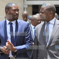 Edwin Sifuna (Left) and TJ Kajwang Member of parliament Ruaraka