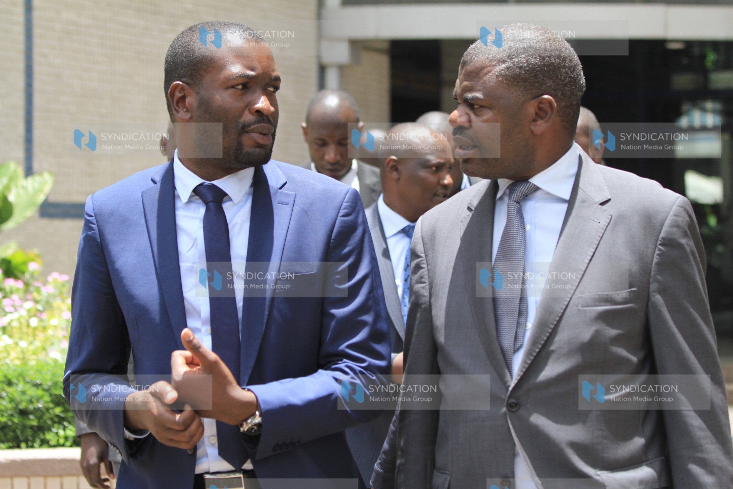 Edwin Sifuna (Left) and TJ Kajwang Member of parliament Ruaraka