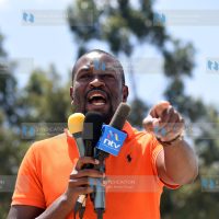 ODM Secretary General Edwin Sifuna delivering a speech