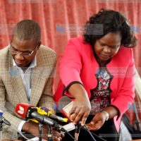 Homa Bay women Representative Gladys Wanga and Ugunja Member of Parliament Opiyo Wandayi