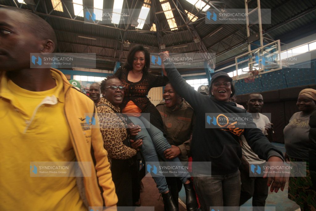 Esther Passaris celebrates with her supporters