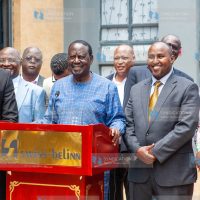 ODM party members, addresses journalists