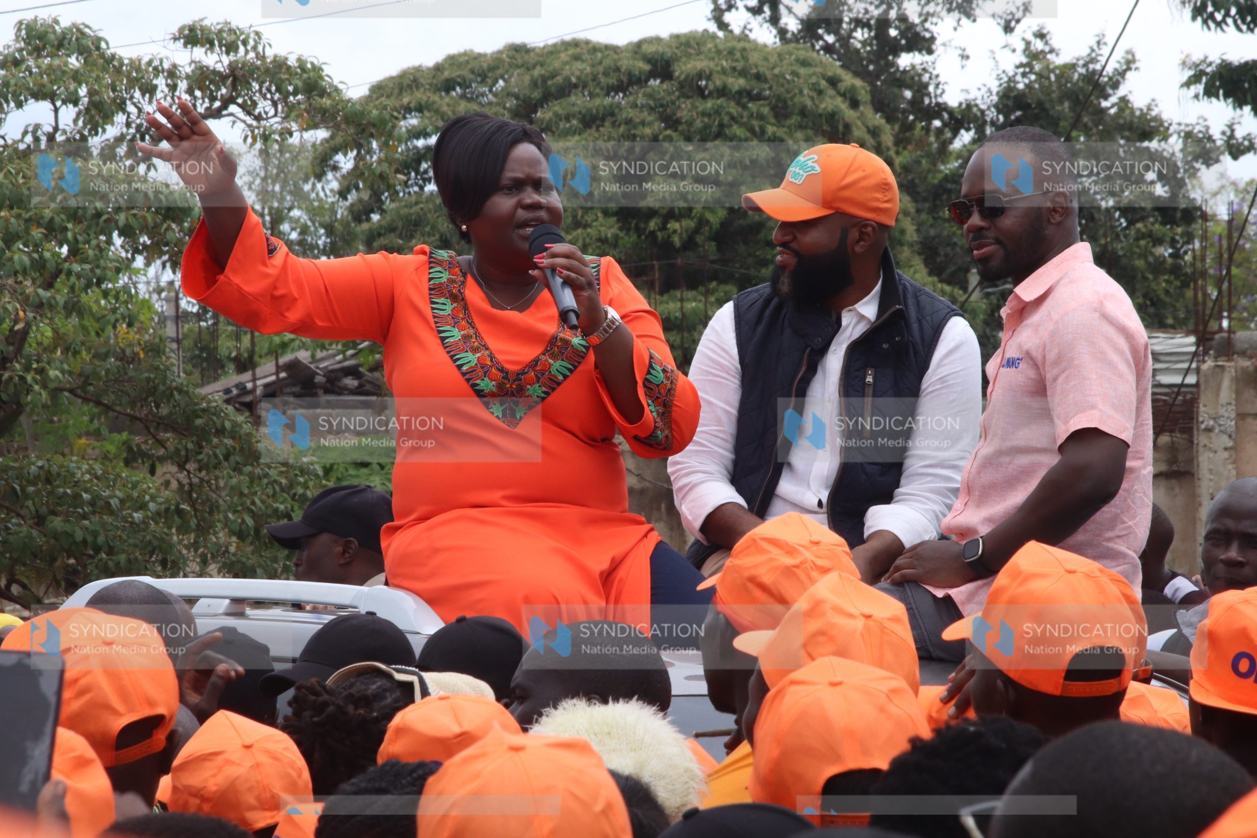 ODM deputy chairman Hassan Joho, Homa Bay Governor Gladys Wanga and Senator Moses Kajwang