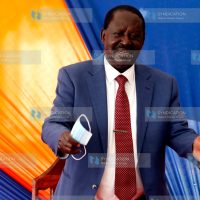ODM Party Leader Raila Odinga addresses a delegation
