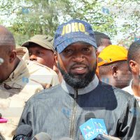 Mombasa Governor Hassan Joho addresses the press