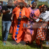 Kakamega County nominated senator Daisy Kanaizer Nyongesa with her supporters