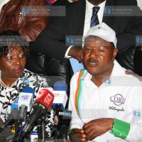CORD Co-principal Moses Wetangula addressing journalists