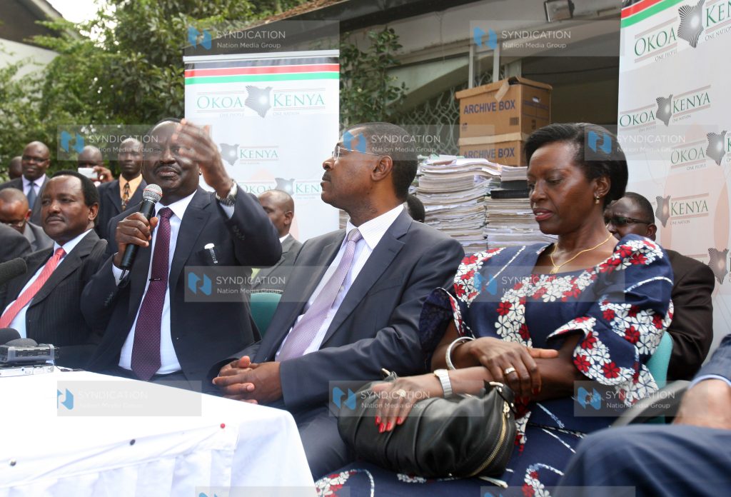 Receiving of documents containing signatures for the Okoa Kenya initiative