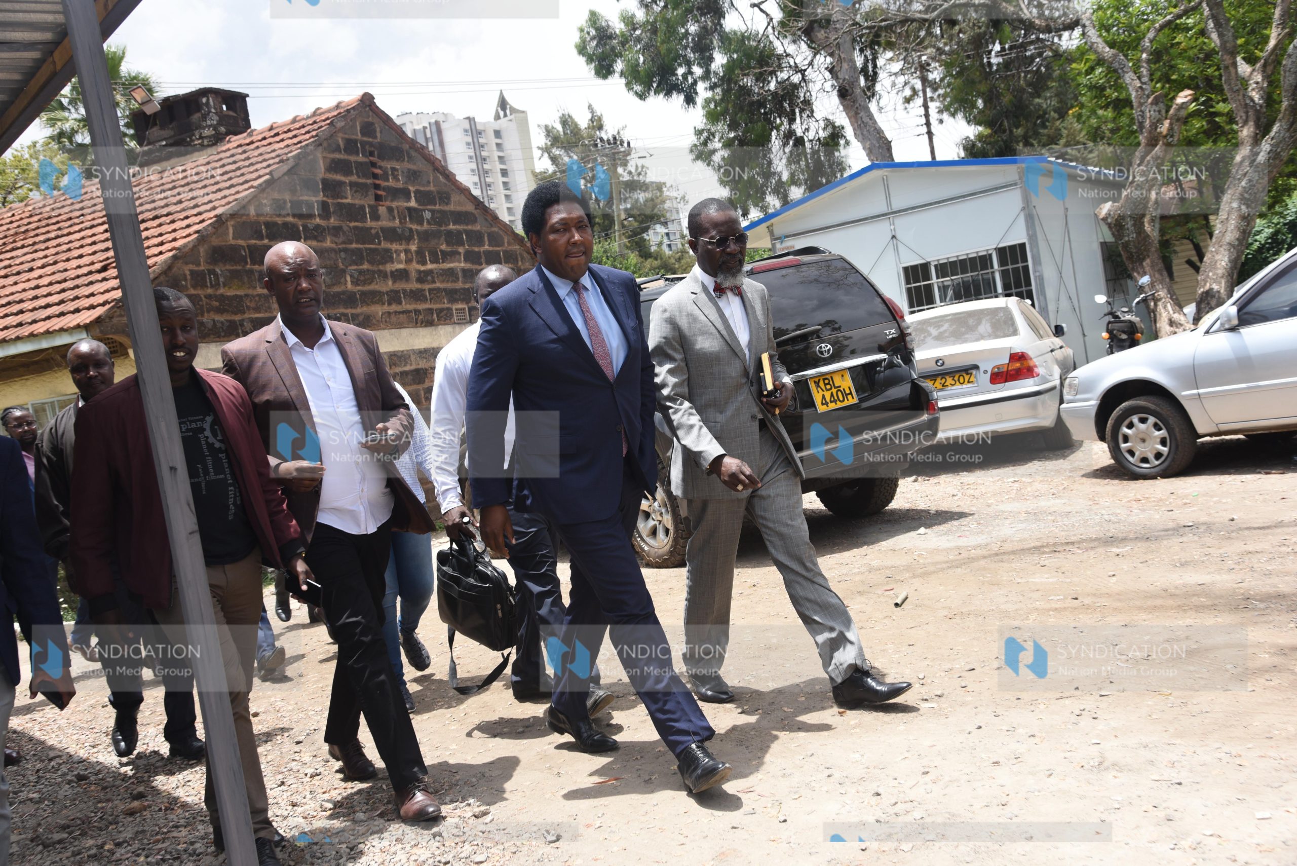 Narok Senator Ledama Ole Kina at Kilimani Police station
