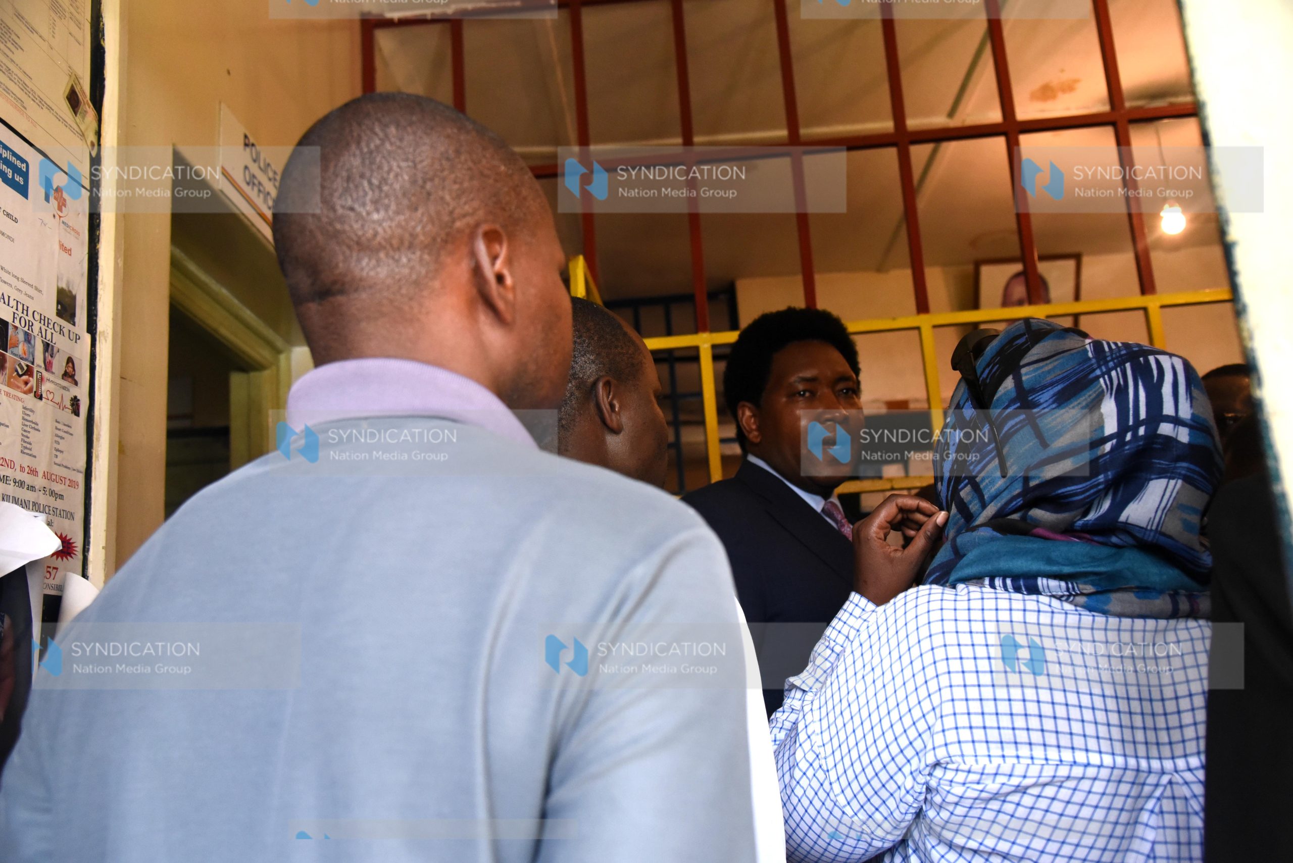 Narok Senator Ledama Ole Kina at Kilimani Police station