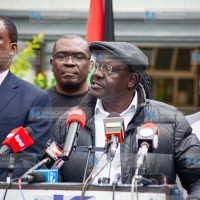 Dr. Mukhisa Kituyi addresses journalists
