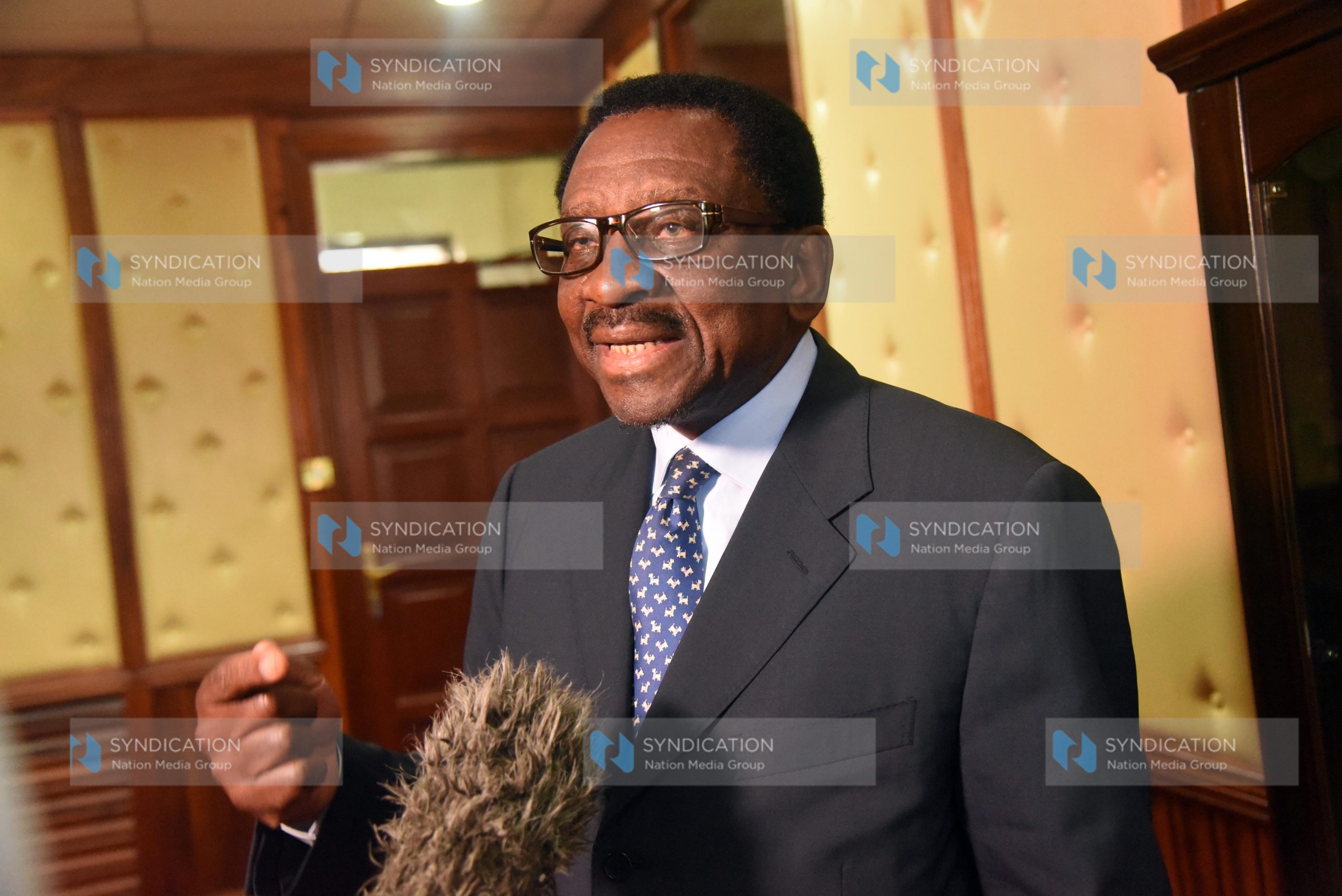 Siaya Senator James Orengo during an interview