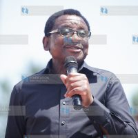 Siaya Senator James Orengo addresses mourners