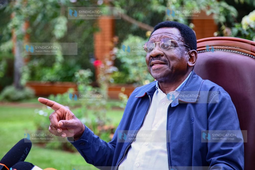 Siaya County Governor James Orengo, during a press briefing