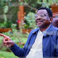 Siaya County Governor James Orengo, during a press briefing