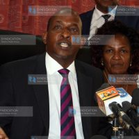 Majority Leader in the National Assembly Aden Duale (Left)