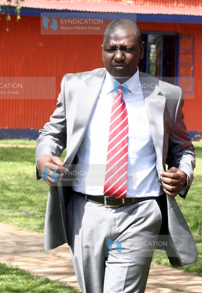 ODM MP William Ruto after addressing the press