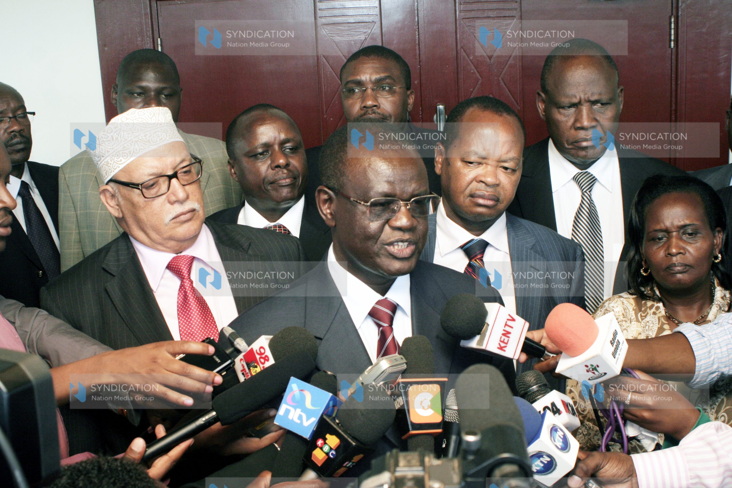 Kiraitu Murungi address journalists