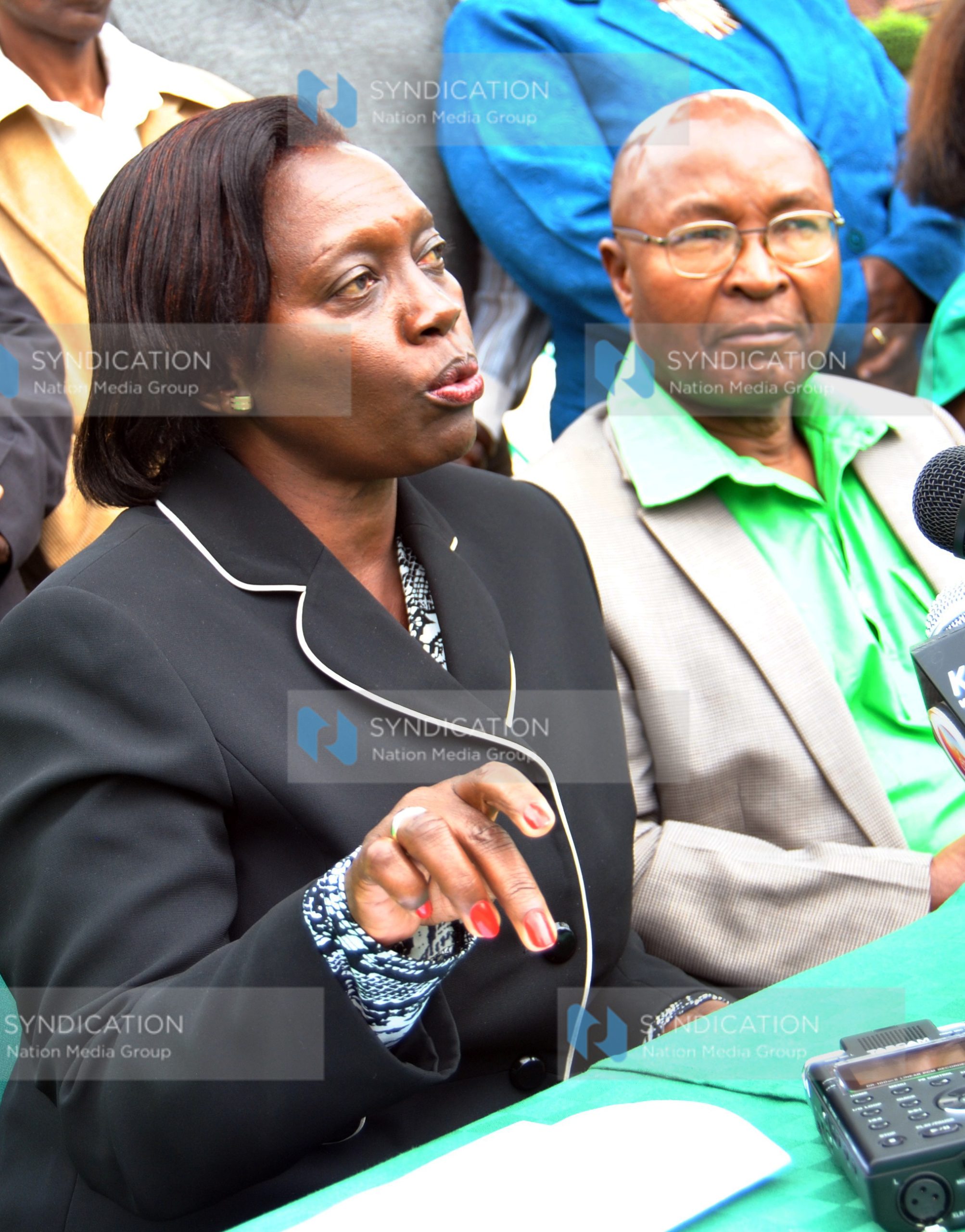 NARC Kenya leader Martha Karua addresses the press conference