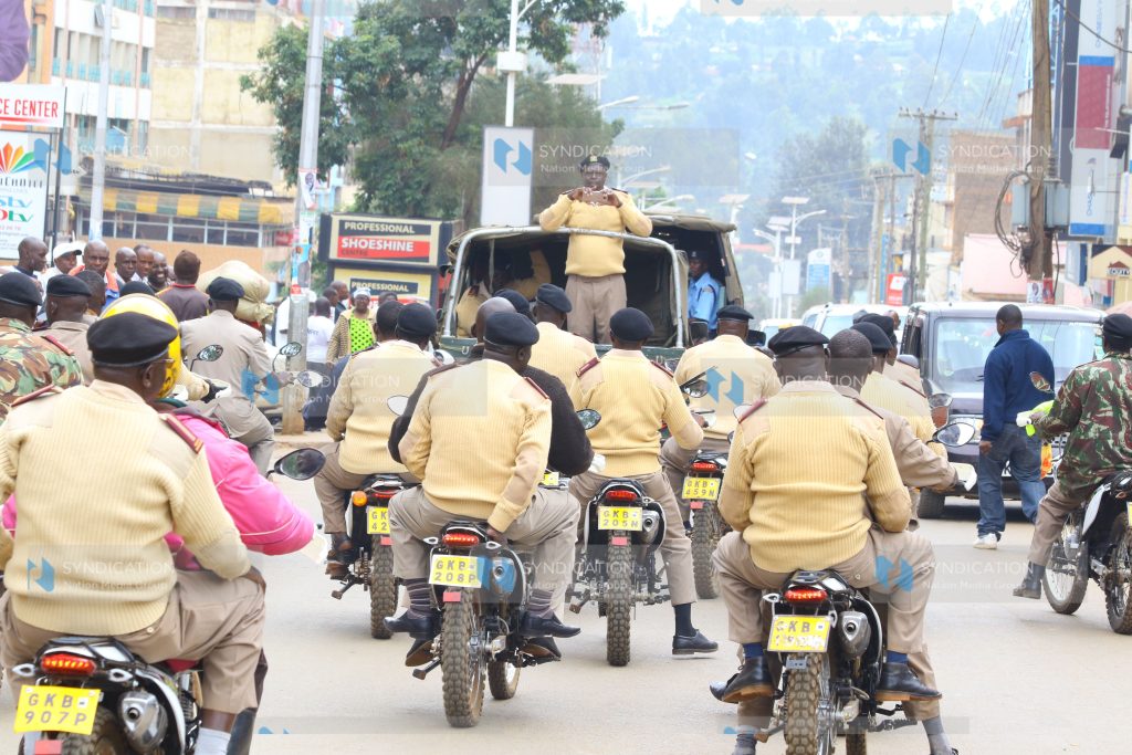 Peace procession by Kisii County administrators