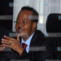Public Investment Committee chairman Adan Keynan at the committee sitting