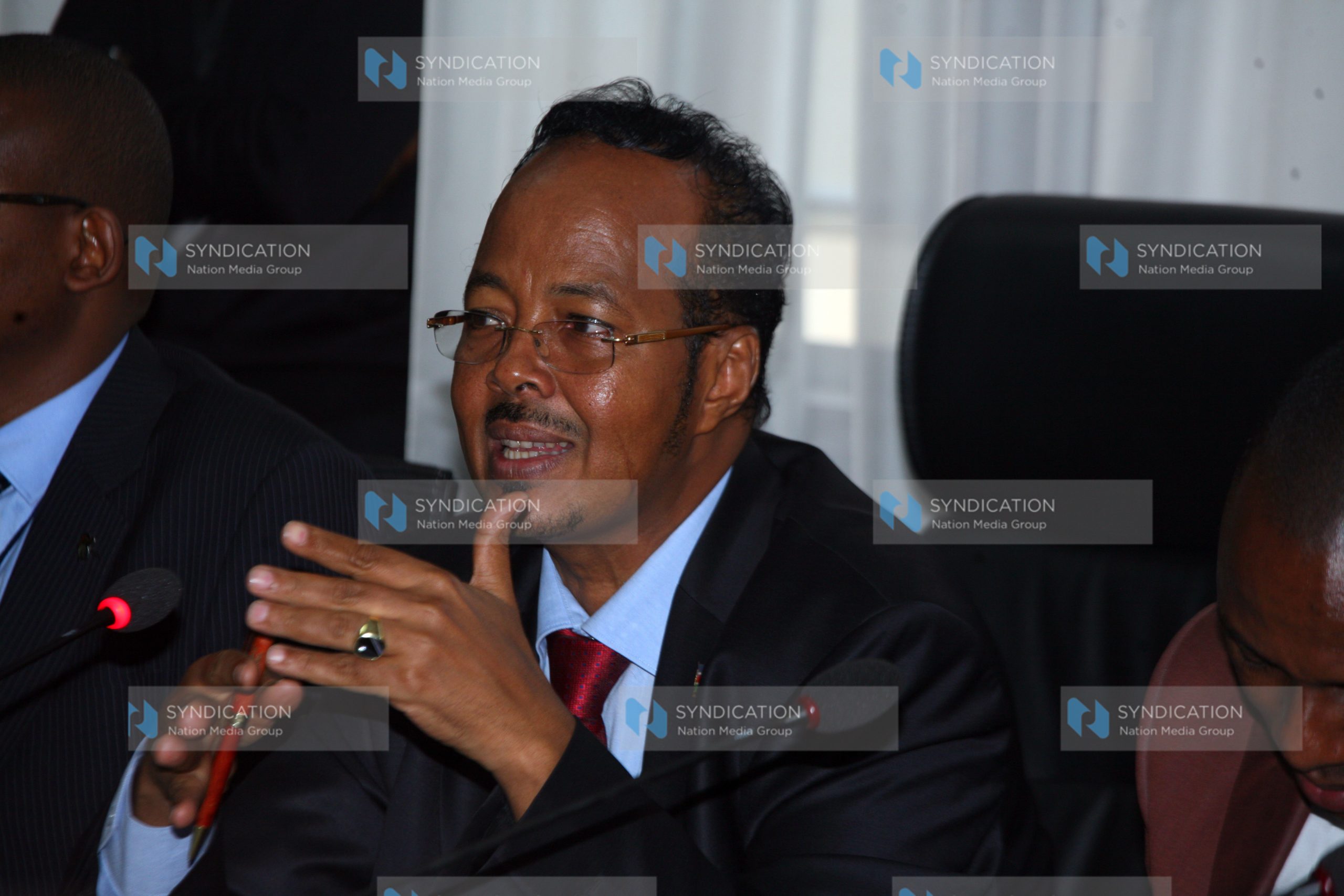 Public Investment Committee chairman Adan Keynan at the committee sitting