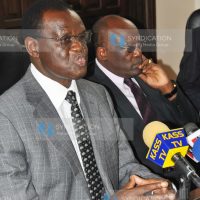 PNU Alliance Party Secretary General Kiraitu Murungi (left)