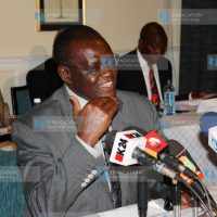 Kiraitu Murungi addresses delegates at a PNU/NEC meeting