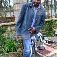 Moses Kuria addresses a press conference