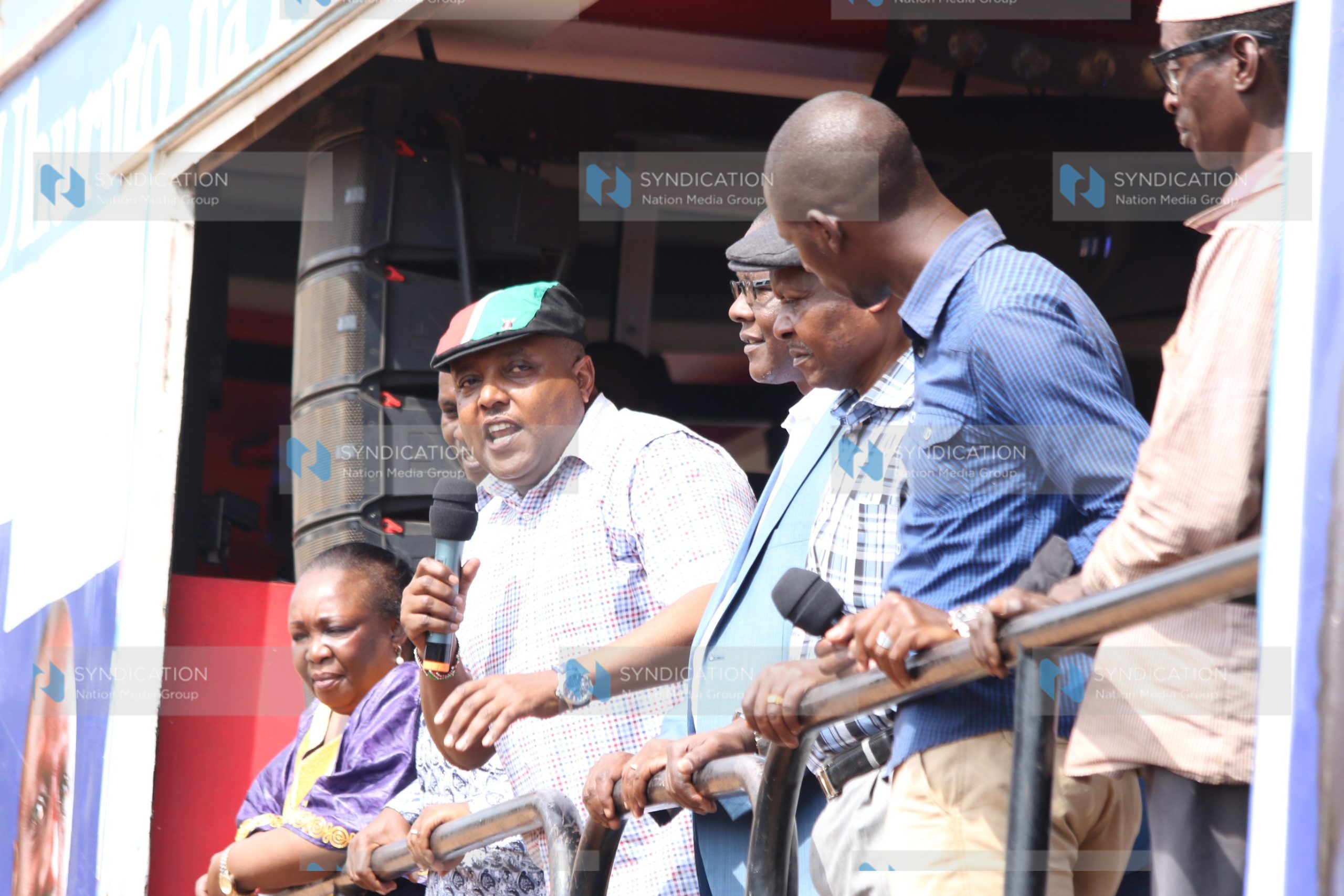 David Karithi, PNU Tigania West loser, and Woman Representative loser Karambu Kailemia