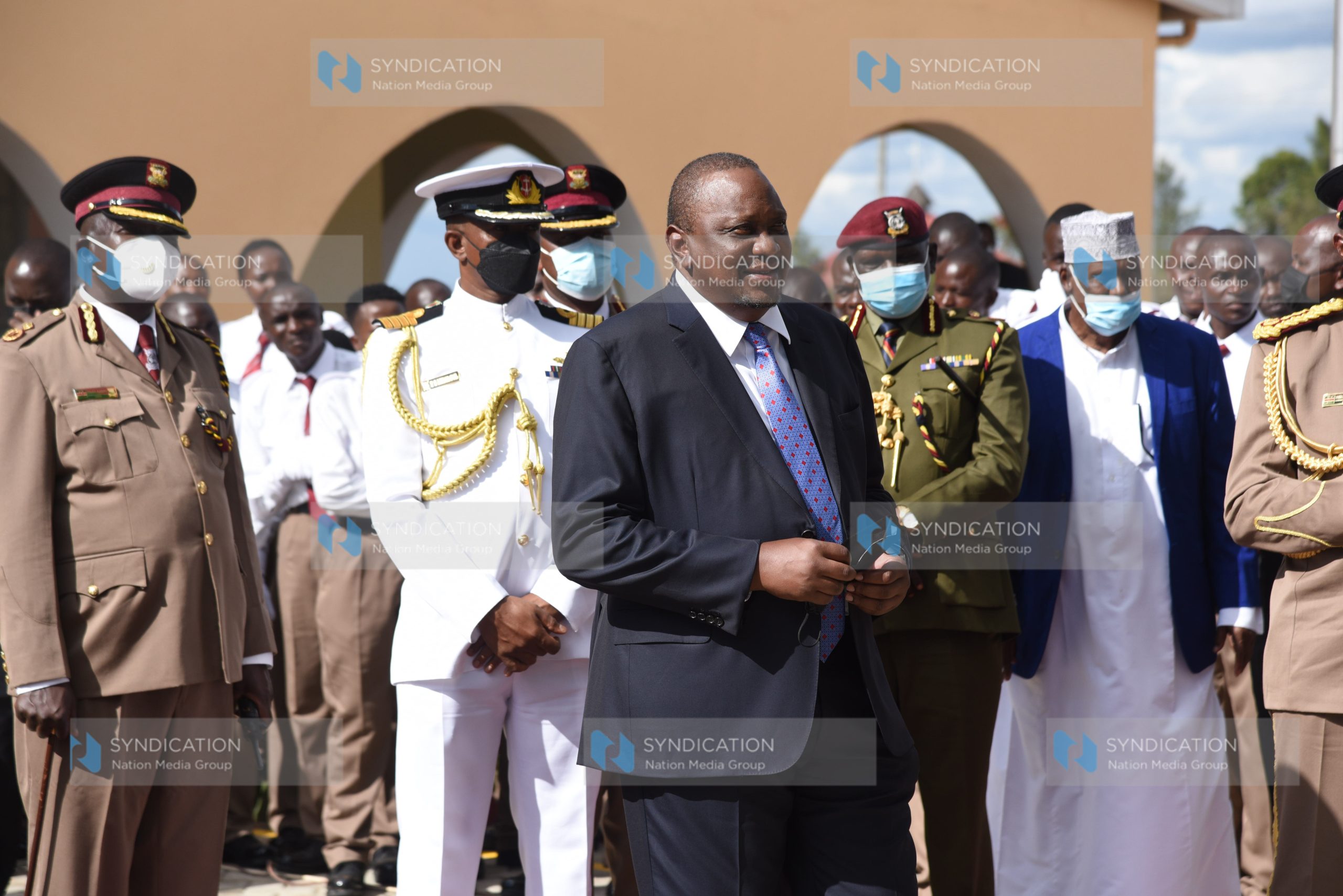 President Uhuru Kenyatta at National Police College campus in Embakasi