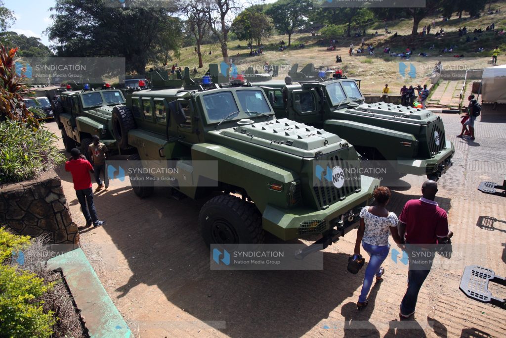 Newly acquired police vehicles