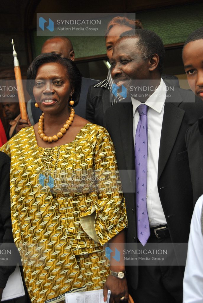 Presidential hopeful Martha Karua (left), Mutava Musyimi (right)