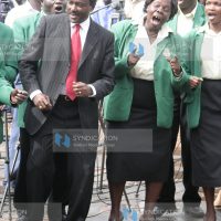Vice President, Kalonzo Musyoka joins the prison choir dance at KICC