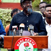 Dr. Mukhisa Kituyi addressing media on the state of the nation